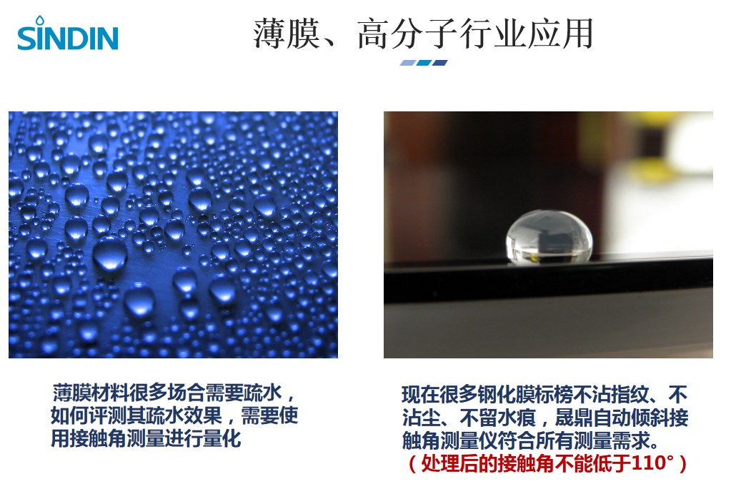 晟鼎精密水滴角測(cè)量?jī)x測(cè)量方式：聚合物薄膜 